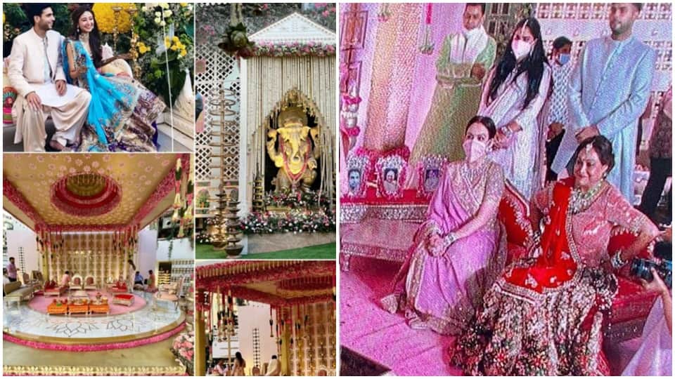 Anmol Ambani And Khrisha Shah Mumbai Wedding inside pictures