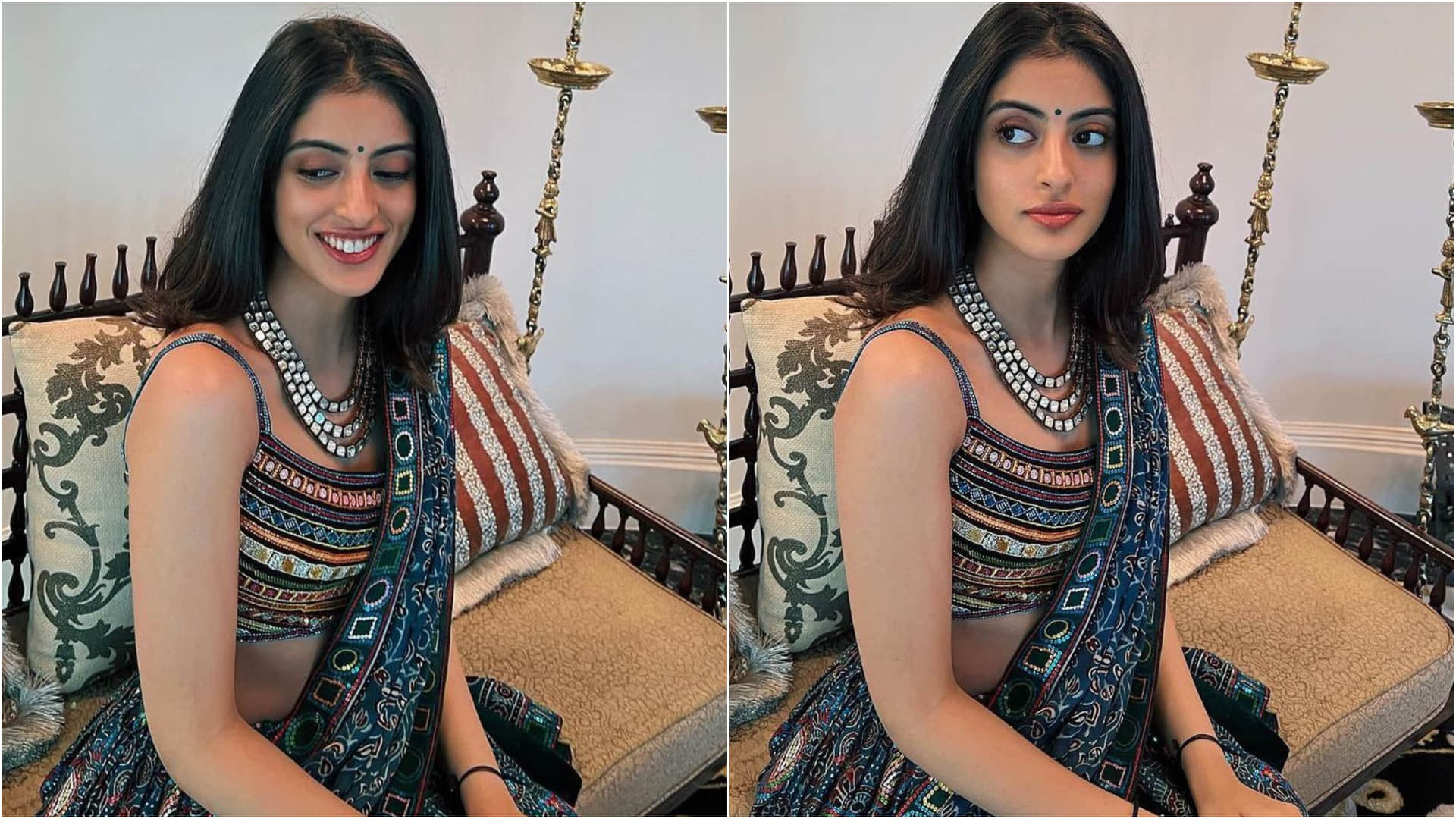 anmol ambani wedding jaya bachchan daughter shweta bachchan along navya naveli pose together