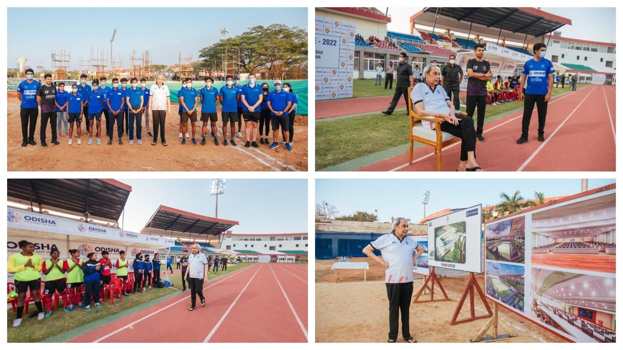 Odisha: Chief Minister Naveen Patnaik reviews the progress of India’s first indoor athletic stadium project in Bhubaneswar