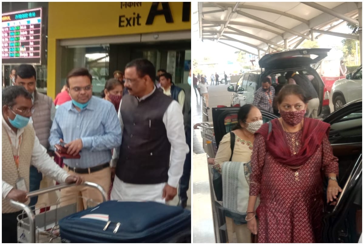 home minister amit shah family bcci secretary jay shah reached varanasi along with family for worship kashi Vishwanath dham