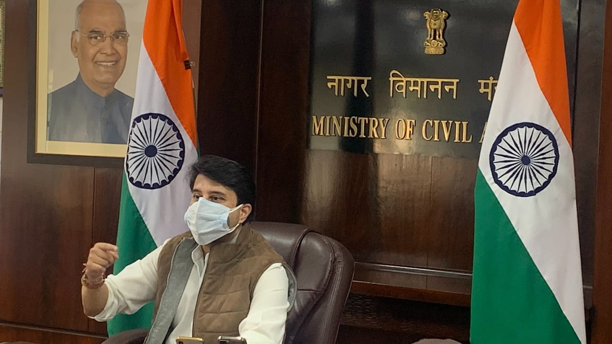 training aircraft crash student pilot died Union Civil Aviation Minister Jyotiraditya Scindia 