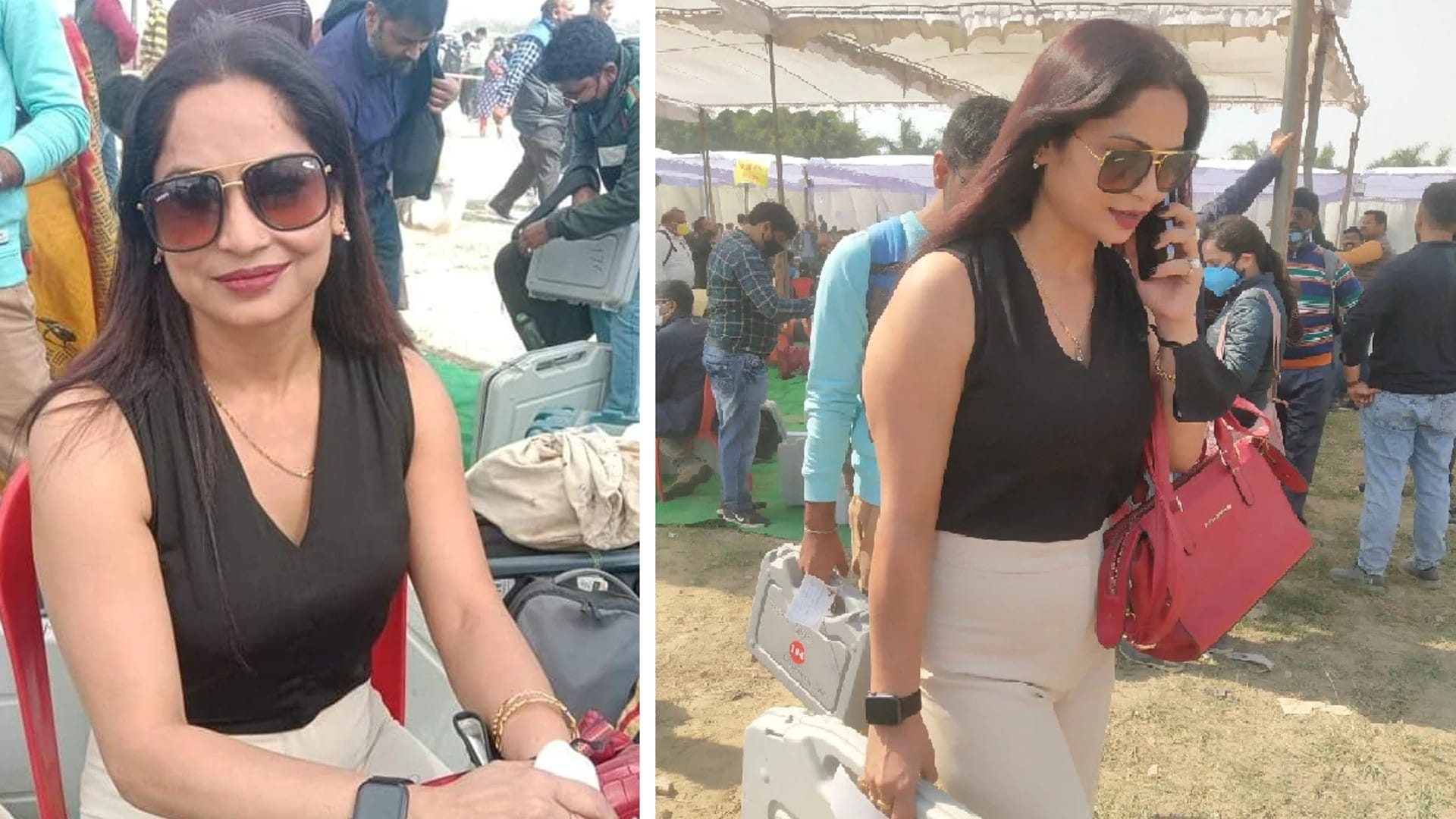 UP Election 2022 Lucknow Polling Officer Reena Dwivedi New Look Social Most Viral on Social Media 2019