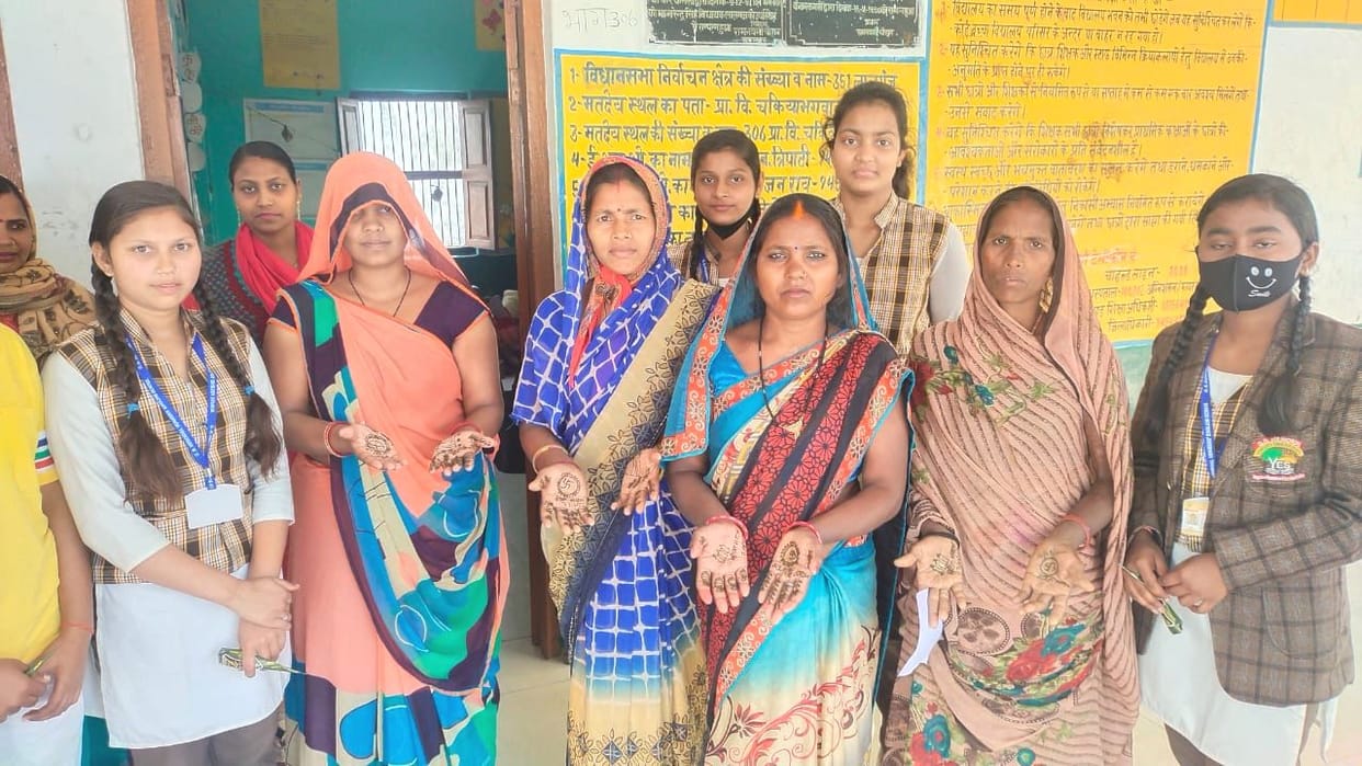 The women of the group made their vote conscious