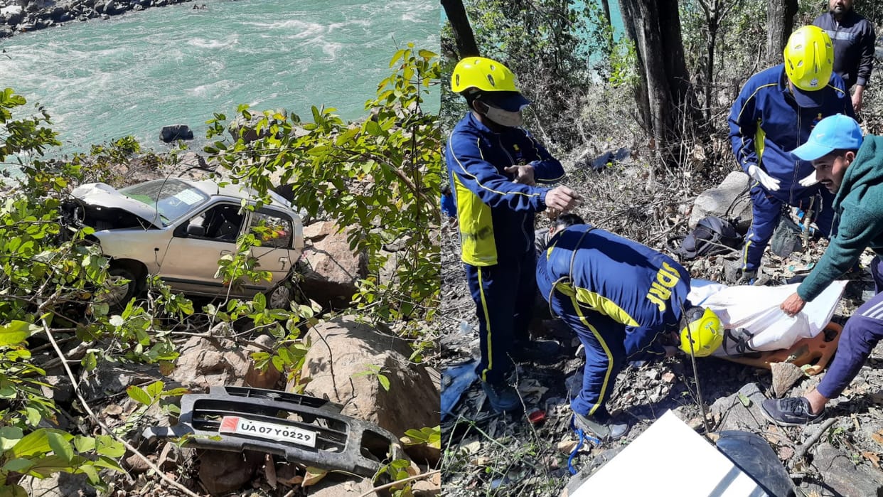 Accident in Uttarakhand: Car fell into a ditch on Rishikesh-Badrinath highway, two people died