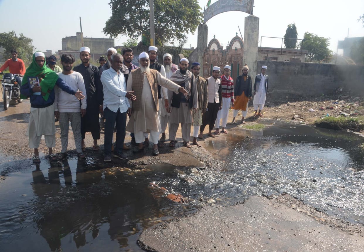 Water entered the madrasa due to breaking of the drain
