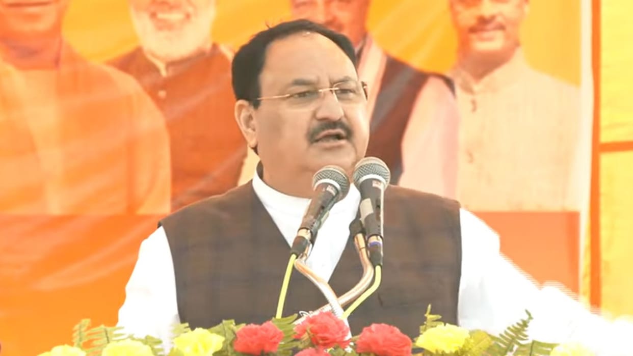 BJP National President JP nadda addressed people in Deoria for UP Election 2022