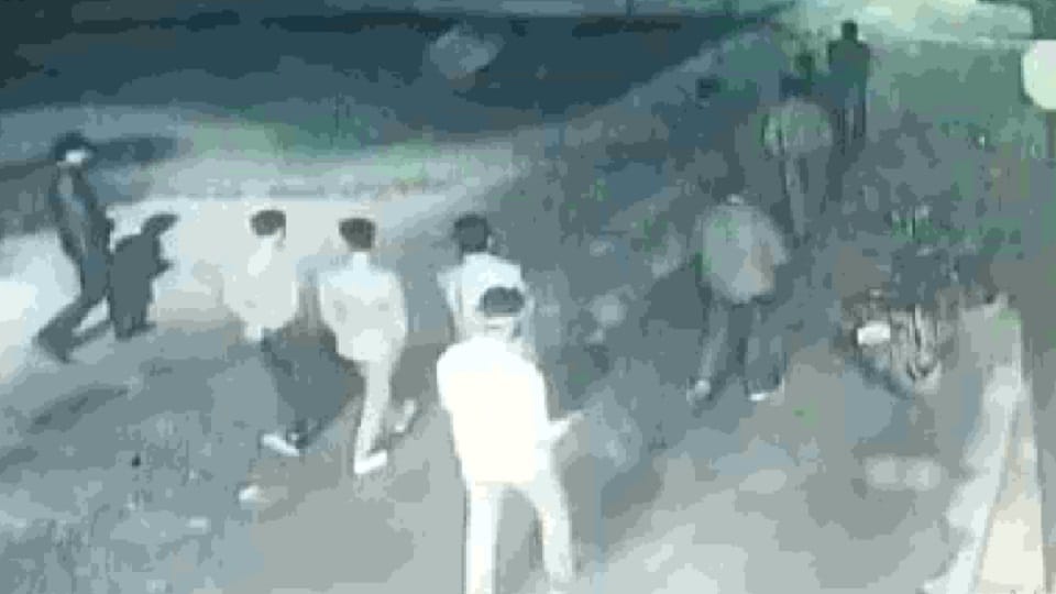 miscreant snatching mobile phone from the nine-year-old child in chhawla delhi