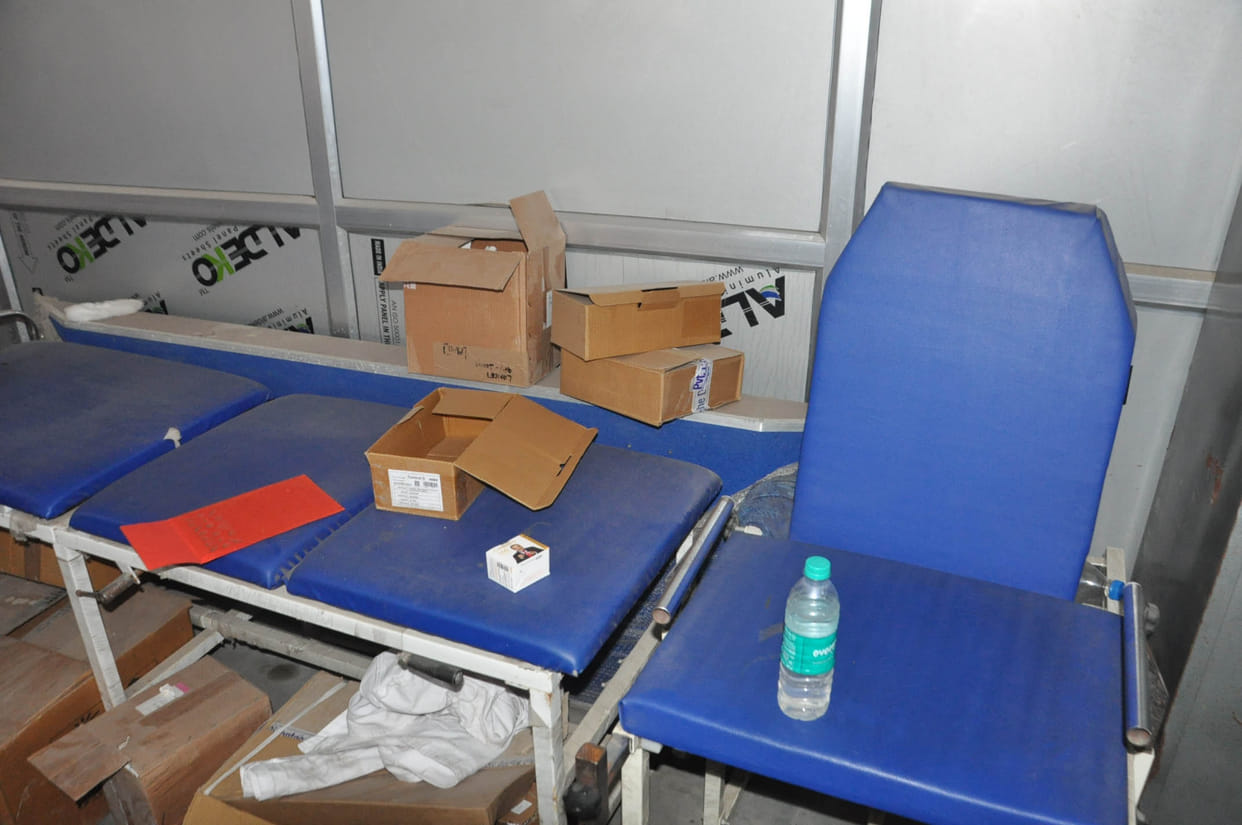 Machines arrived four years ago, still packed