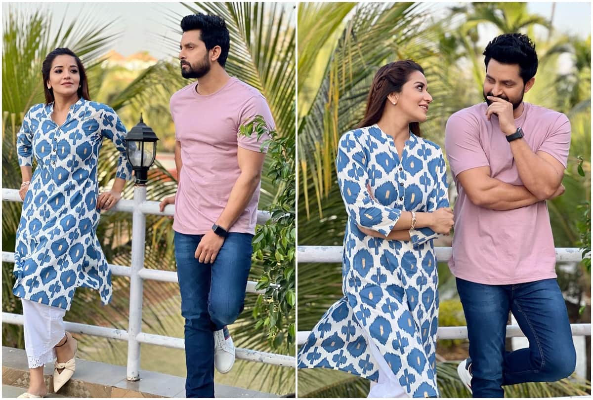 Bhojpuri: Monalisa will seen in the new show with husband Vikrant Singh shared pictures on instagram