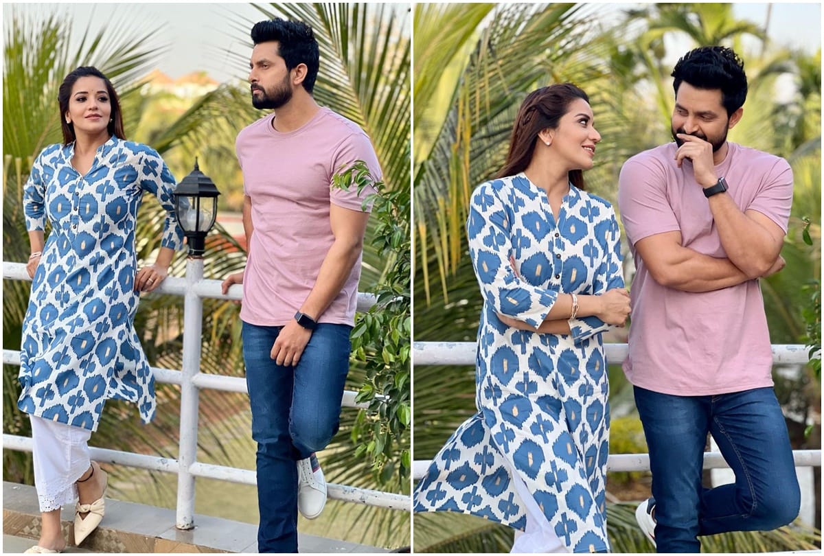 Bhojpuri: Monalisa will seen in the new show with husband Vikrant Singh shared pictures on instagram