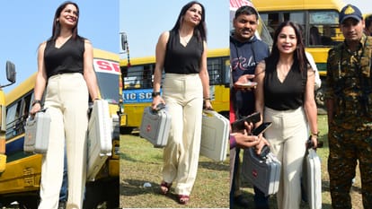 UP Election 2022: Polling officer Reena Dwivedi seen in modern look leaving sari