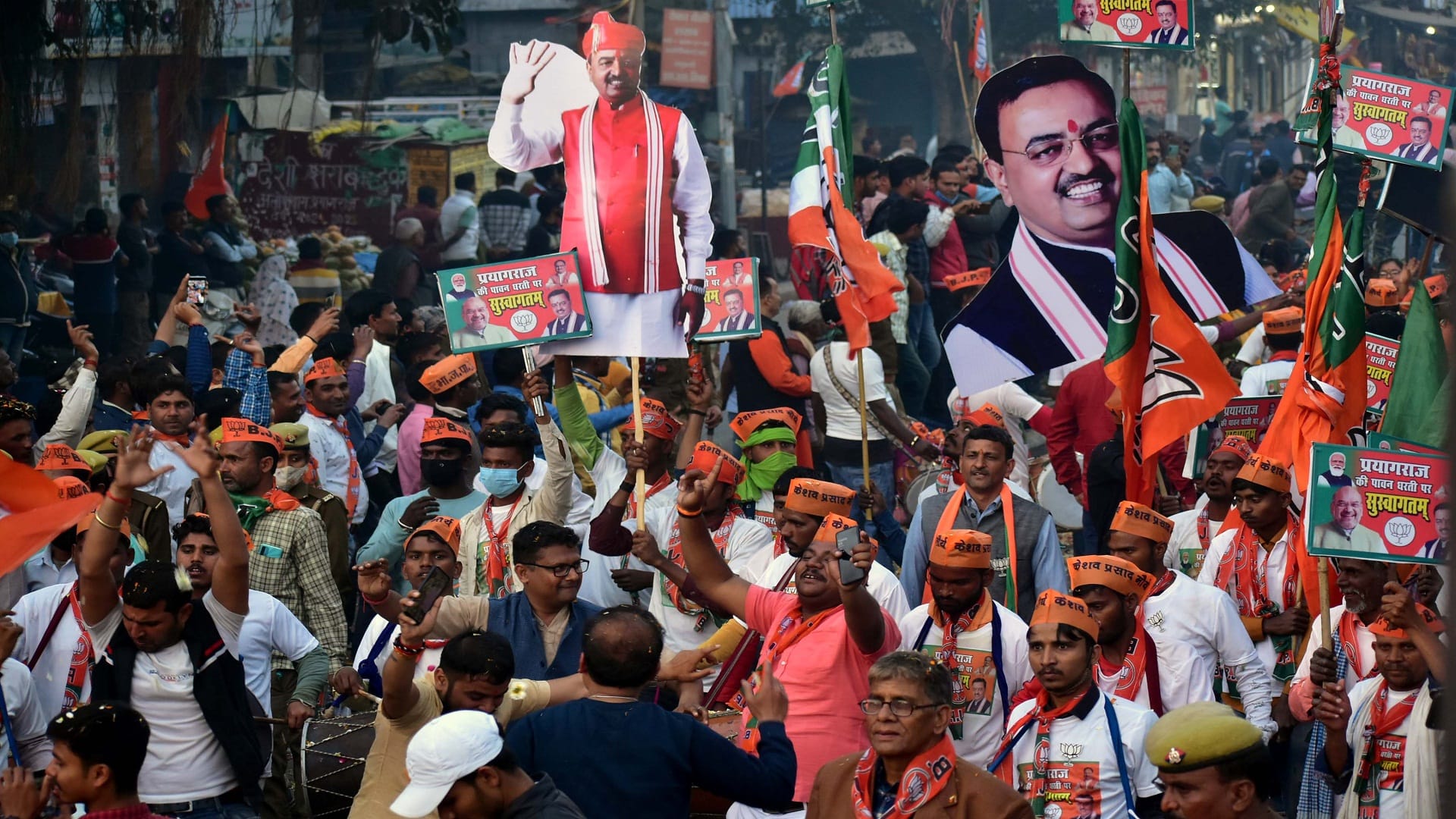 UP Election 2022: Union Home Minister Amit Shah showed strength by conducting roadshow in Prayagraj