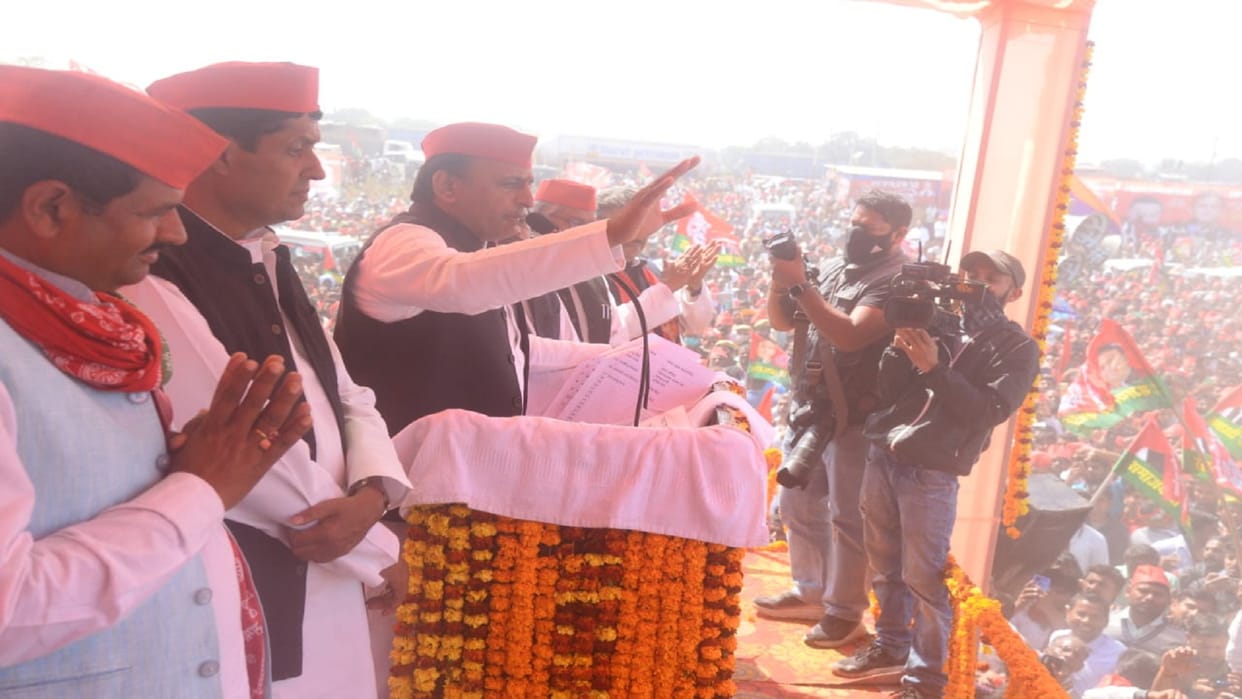 UP Elections 2022: Bjp leaders are telling lies, says Akhilesh Yadav in Prayagraj