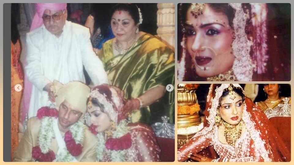 Raveena Tandon Anil Thadani Wedding Anniversary unseen pictures from their wedding
