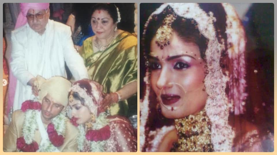 Raveena Tandon Anil Thadani Wedding Anniversary unseen pictures from their wedding