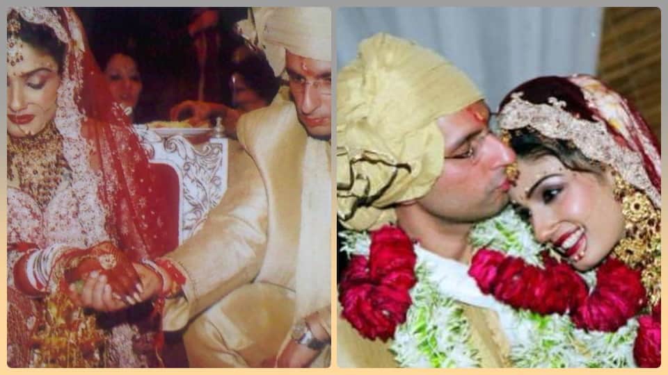 Raveena Tandon Anil Thadani Wedding Anniversary unseen pictures from their wedding
