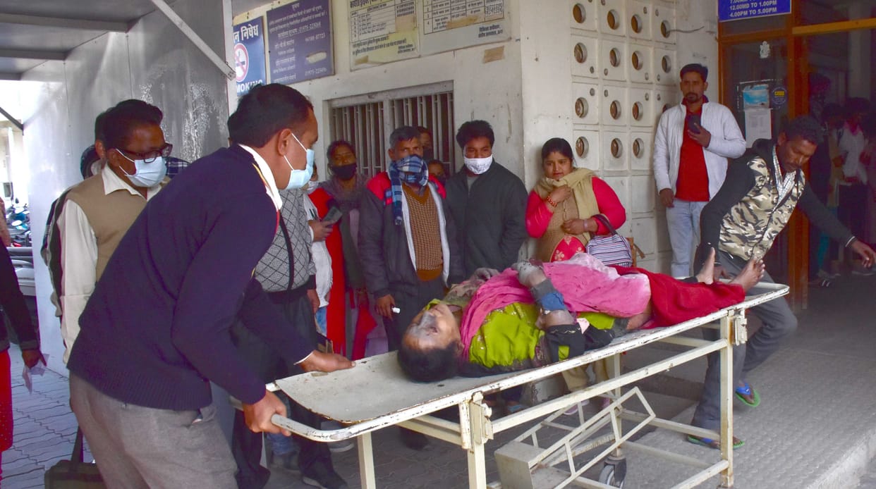 Emergency ward filled as soon as the injured arrived, treatment was done in the open