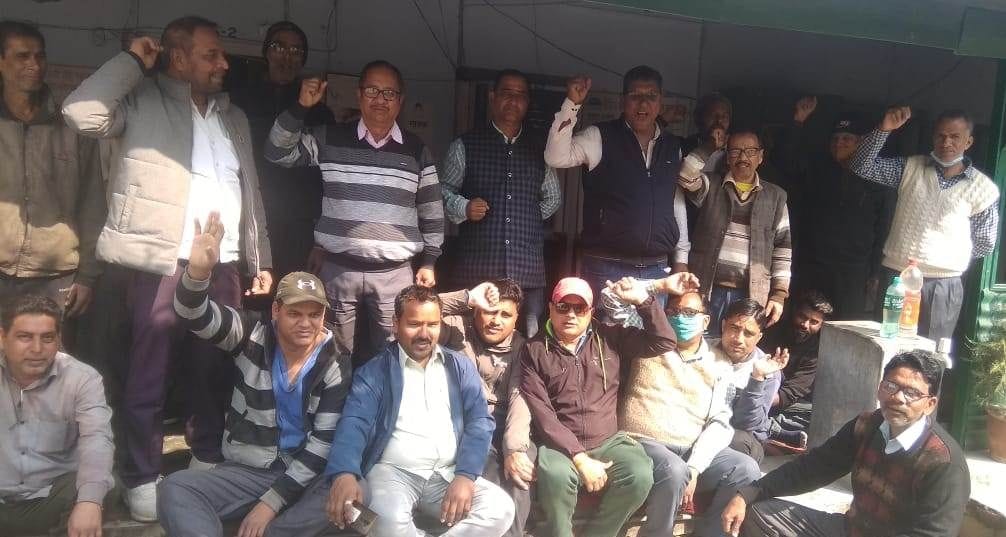 Protest by Roadways Staff Union