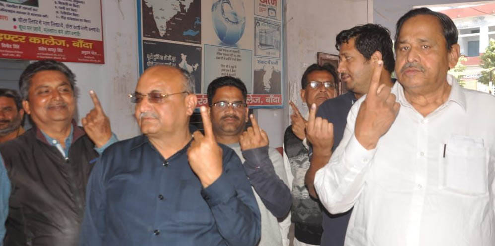Naseemuddin came from Lucknow and cast his vote