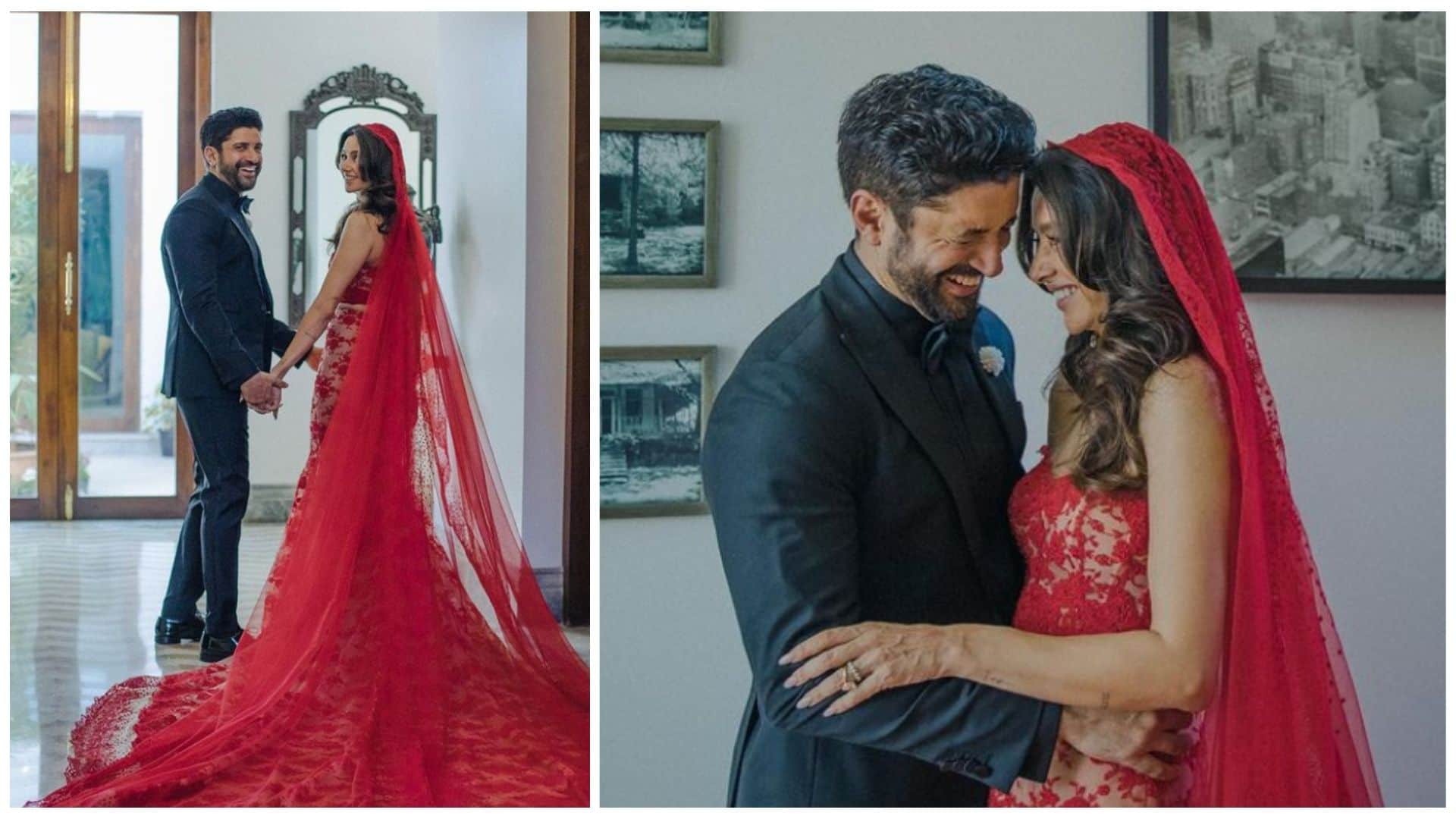 Farhan Akhtar, Shibani Dandekar finally share official wedding photos See Javed Akhtar, Shabana Azmi, Hrithik Roshan, Farah Khan Dancing