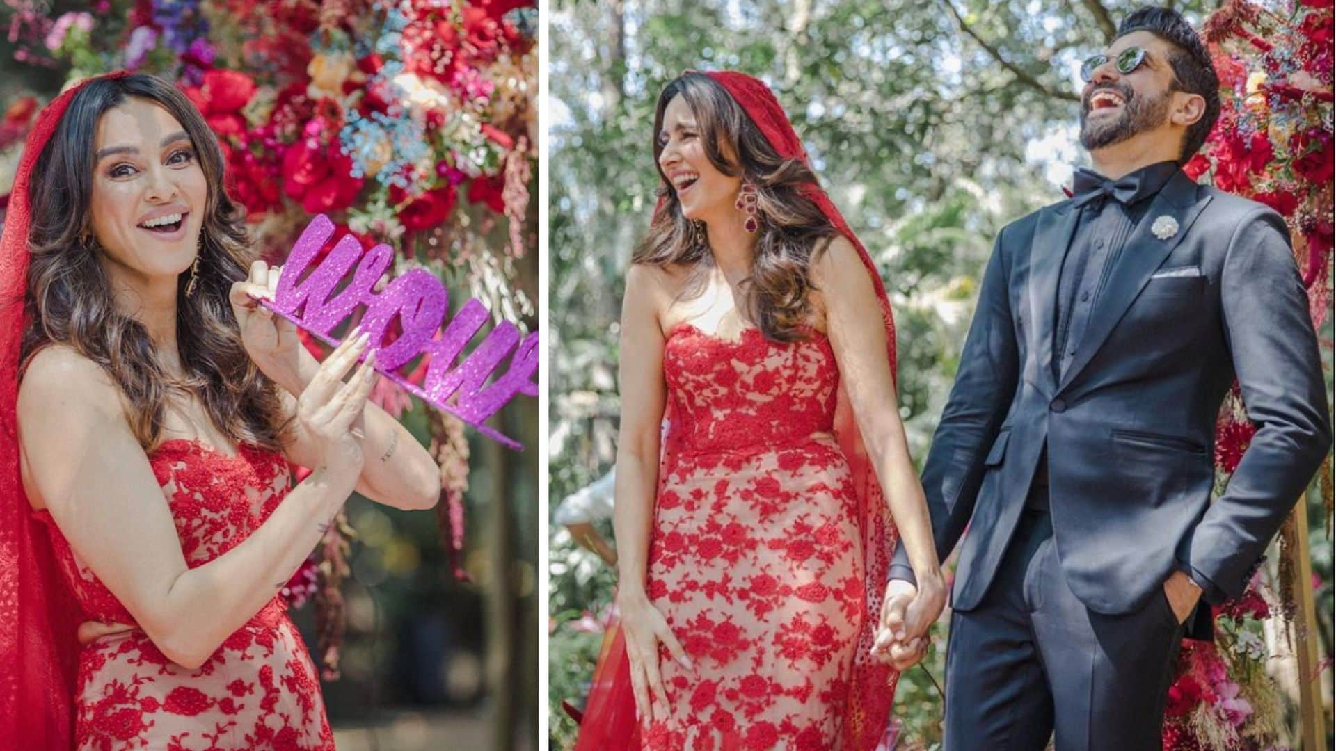 Farhan Akhtar, Shibani Dandekar finally share official wedding photos See Javed Akhtar, Shabana Azmi, Hrithik Roshan, Farah Khan Dancing
