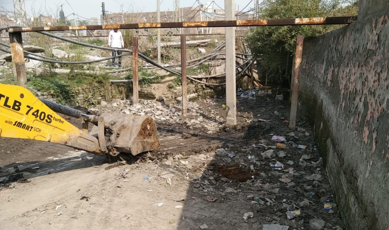 Cleaning of Gohana Road underpass after three years