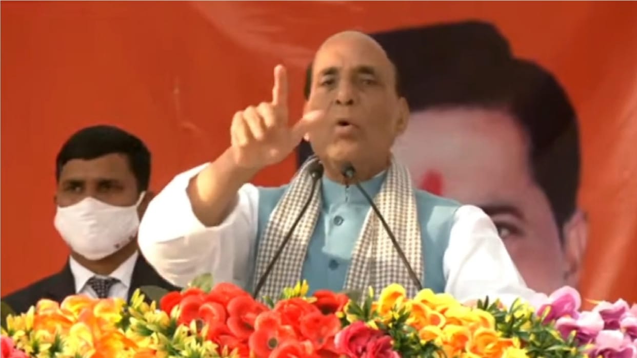 Rajnath Singh said BJP government will be formed again in UP Mafia used to transfer officers under samajwadi party rule