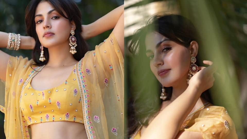 Rhea Chakraborty shared her pictures after Shibani Dandekar and Farhan Akhtar Haldi Ceremony