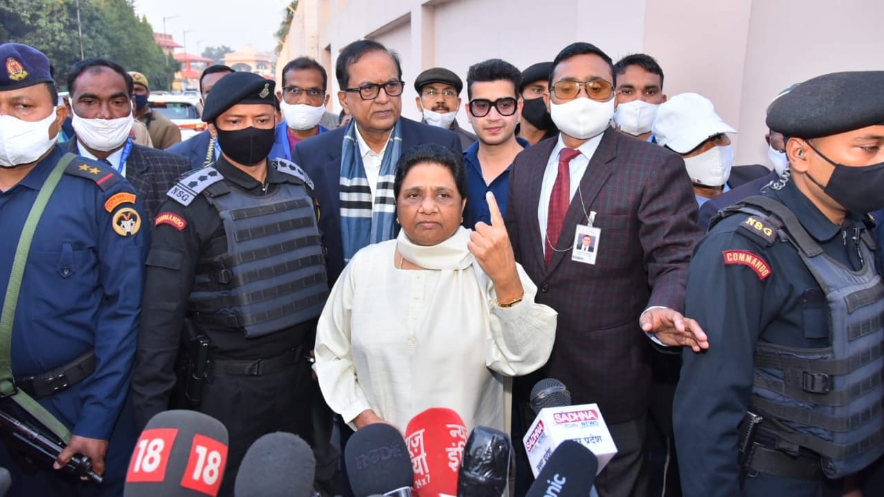 UP Election 2022 4th Phase Lakhimpur Voting in Photos Ajay Mishra Teni BSP Chief Vote Under Heavy Security