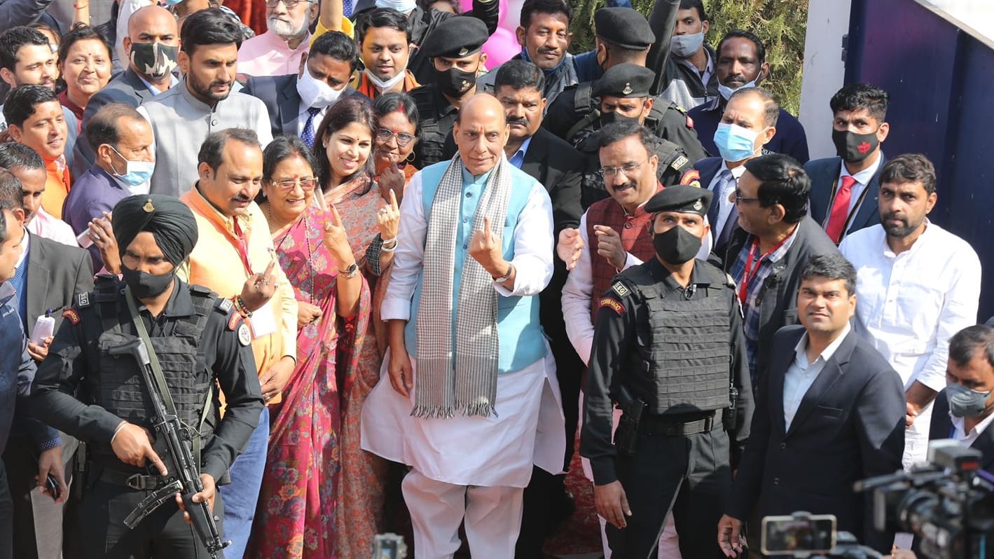 UP Election 2022 4th Phase Lakhimpur Voting in Photos Ajay Mishra Teni BSP Chief Vote Under Heavy Security