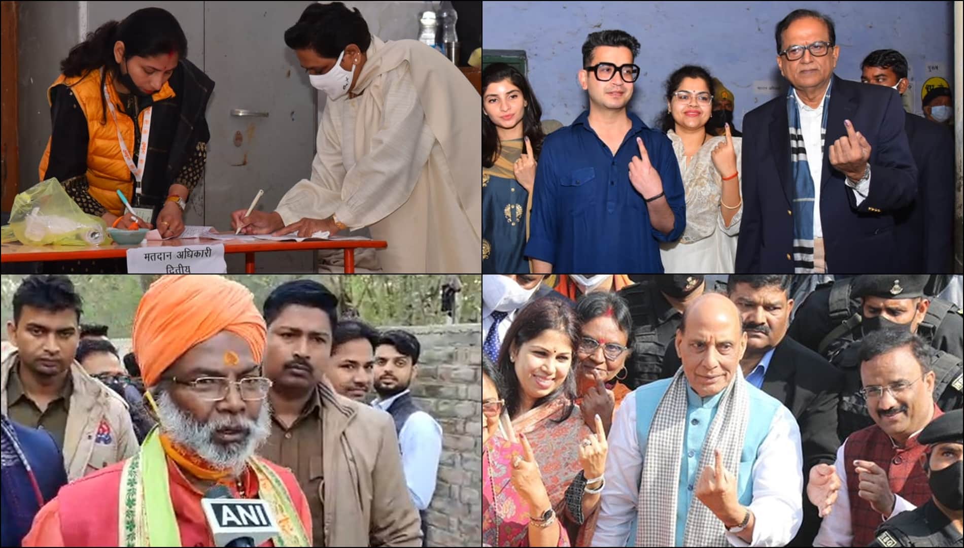   up election phase 4th photos veterans including Mayawati, Sakshi Maharaj cast their votes in uttar pradesh