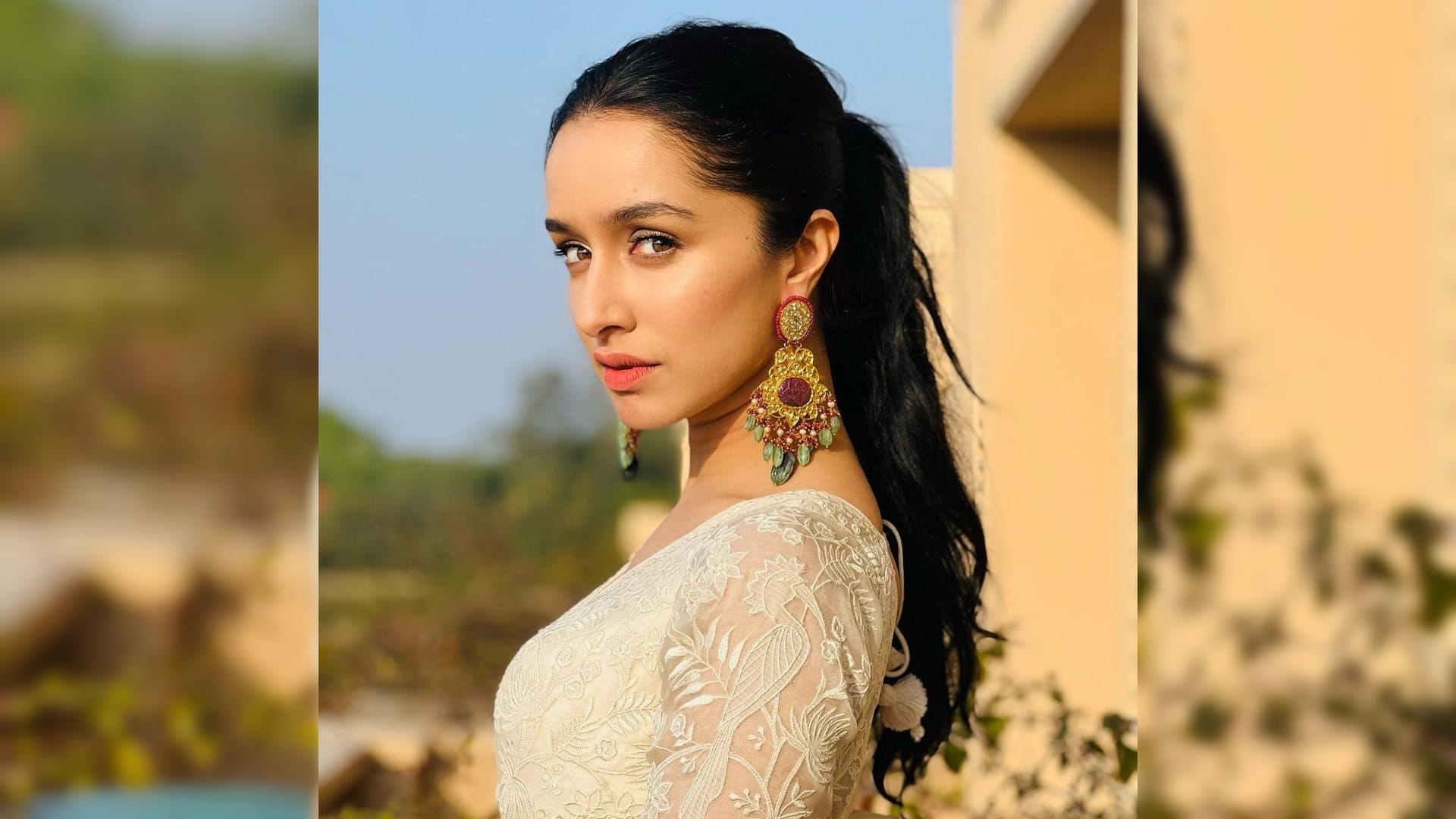 shraddha kapoor shares new photos in white lehenga see actress traditional look