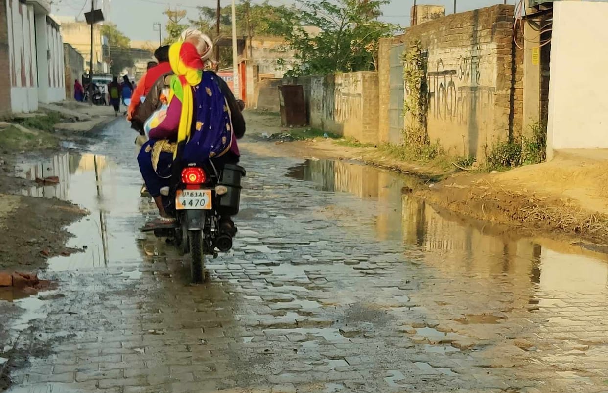 Road worth lakhs wasted due to lack of drain