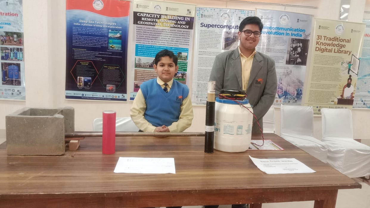 Seeing the mother getting disturbed by the smoke, Karnik, a 9th student, made a smokeless stove