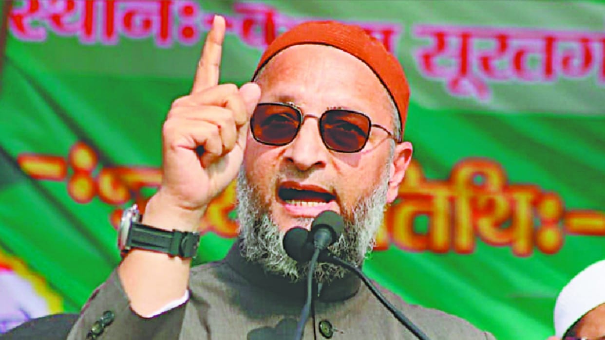 Asadussin Owaisi campaigns for his party leaders in Barabanki.