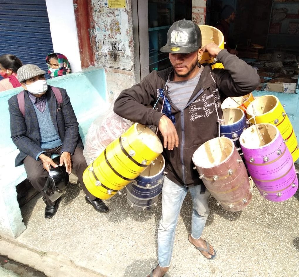 Dholak Seller Across Ranikhet