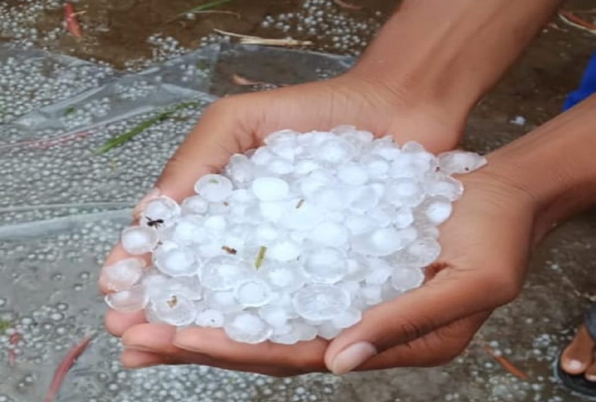 weather update varanasi and purvanchal Light rain fell hailstorm at many places