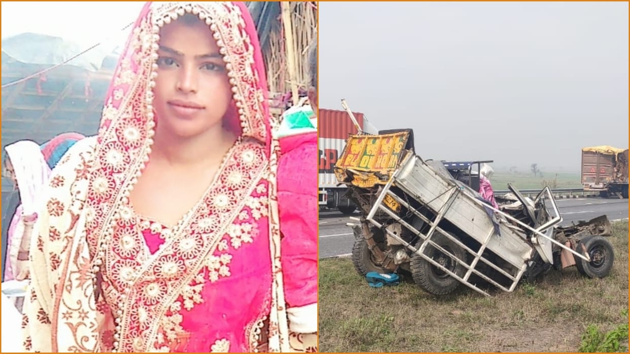 One dies and seven injured in road accident at KMP in jhajjar of Haryana
