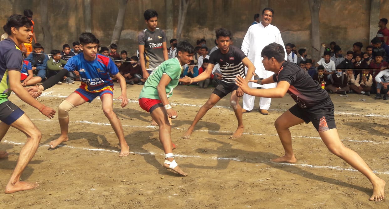 Shubham and Himanshi's team won in Kabaddi