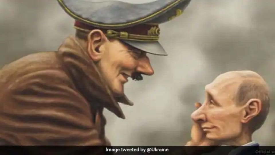 This Is Not A Meme: Ukraine Tweets Hitler-Putin Cartoon Amid War
