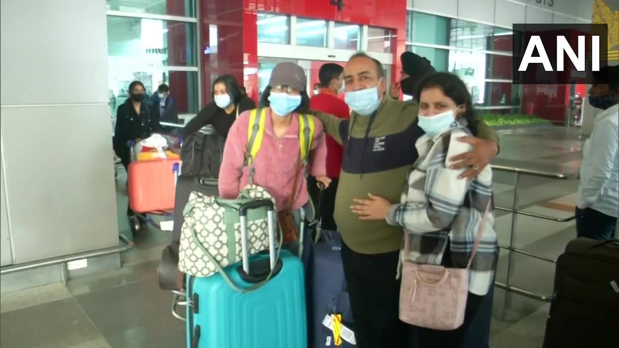 A special flight Air India from Ukraine comprising Indian nationals including students lands in Delhi