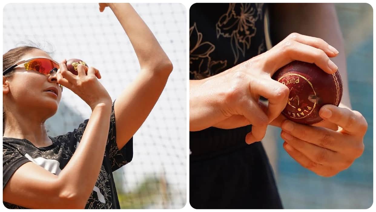 Anushka Sharma Shares photo of bowling in nets for chakda Express