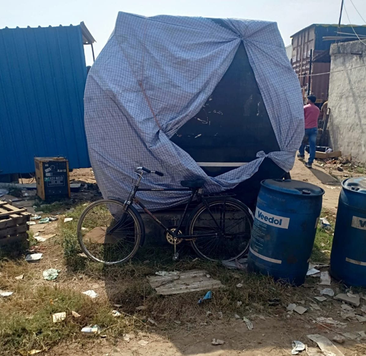 Biodiesel caught in large quantities from a tank of the transport company