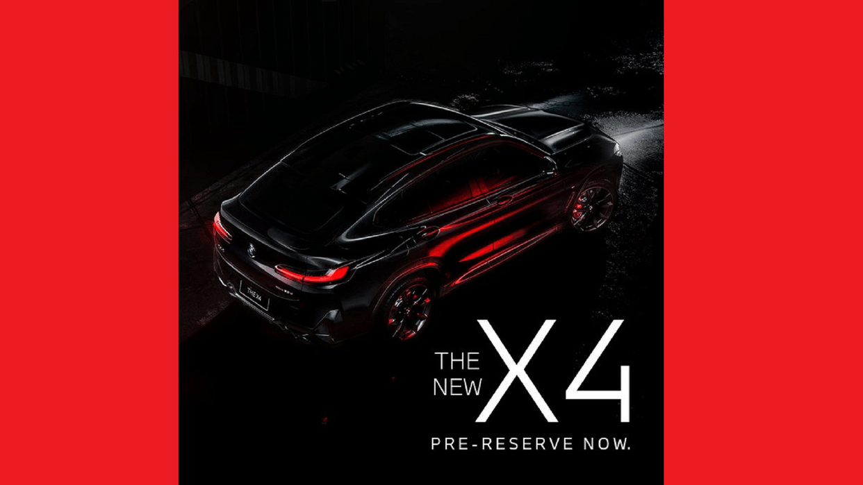 2022 BMW X4 Facelift SUV Teaser BMW X4 Facelift 2022 India BMW India releases official teaser of BMW X4 facelift model starts pre-launch bookings