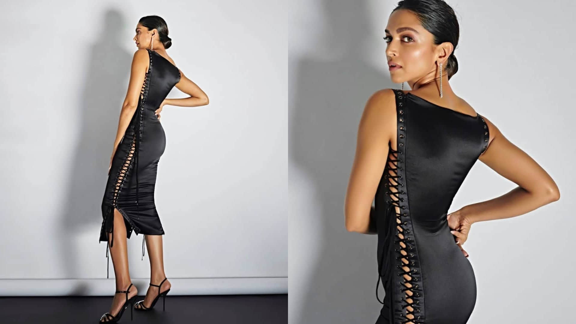 deepika padukone in black dress for farhan akhtar shibani dandekar post wedding party worth 2 lakh