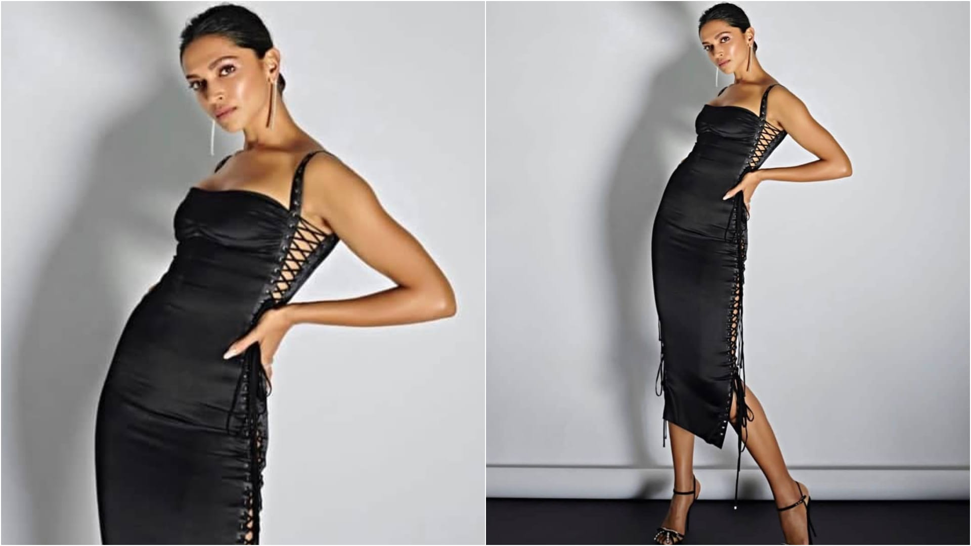 deepika padukone in black dress for farhan akhtar shibani dandekar post wedding party worth 2 lakh