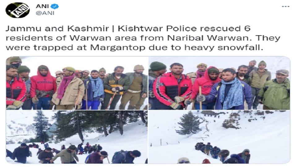 Jammu Kashmir: Helicopter deployed to search for six missing from Margan Top
