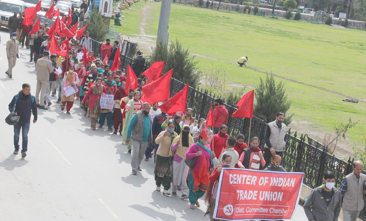 Mid-day meal workers took out a fury rally