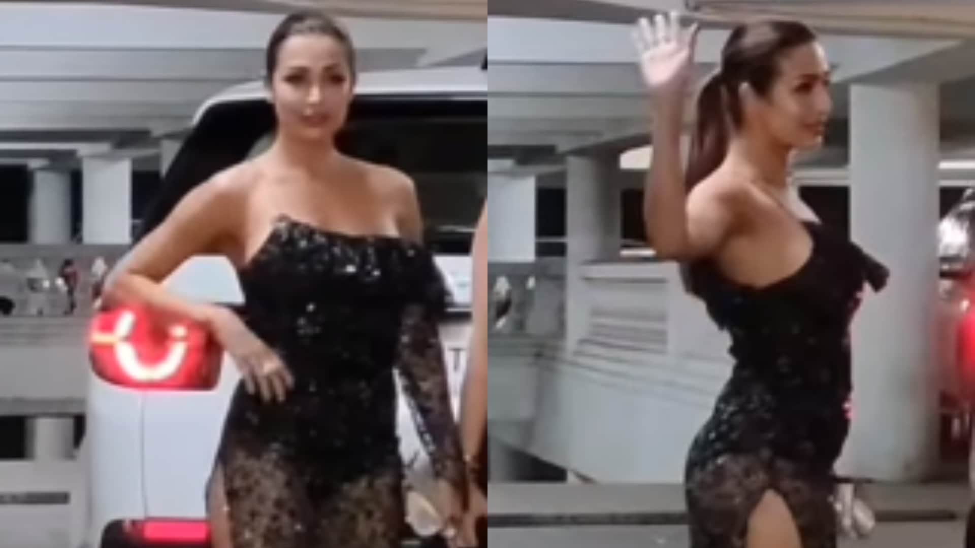 gets trolled for her balck thigh high slit dress at Farhan Akhtar and Shibani Dandekar's marriage bash