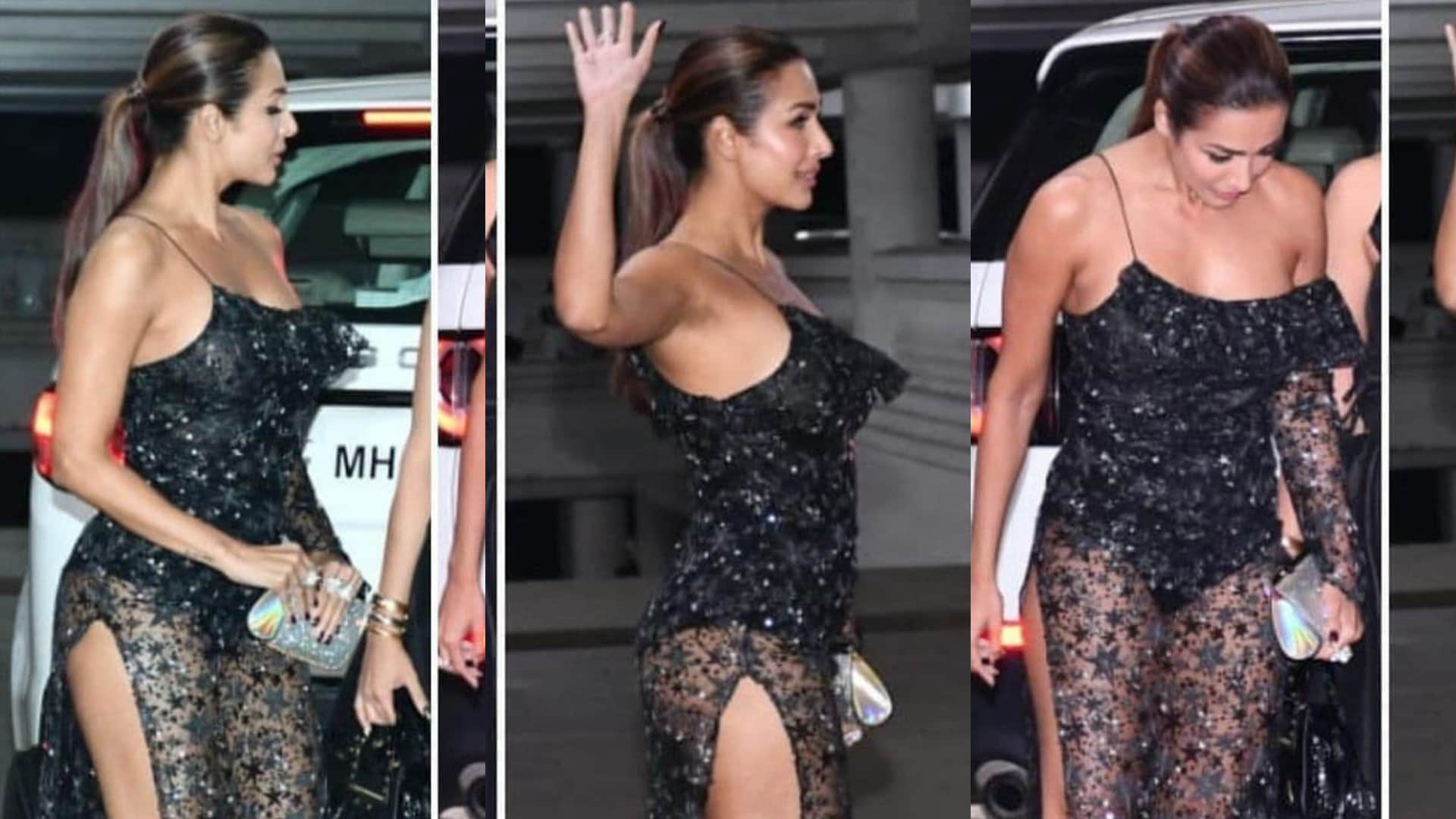 malaika arora kareena kapoor karisma kapoor amrita arora gorgeous all black outfit for farhan akhtar shibani dandekar party